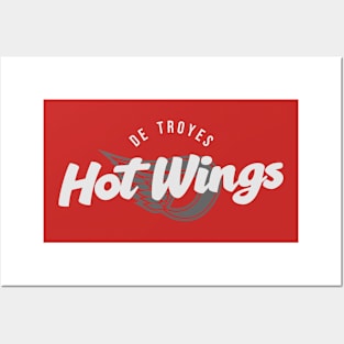 Vintage Style Greyscale Hot Wings Posters and Art